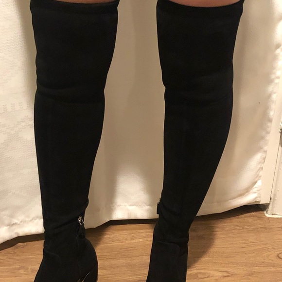 Authentic-Prada Camoscio Stretch Boots - Picture 1 of 8